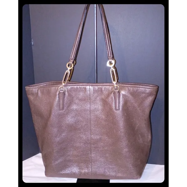 Coach Madison Phoebe Shoulder Bag Womens Large Brown Leather Tote 26225 - Image 8