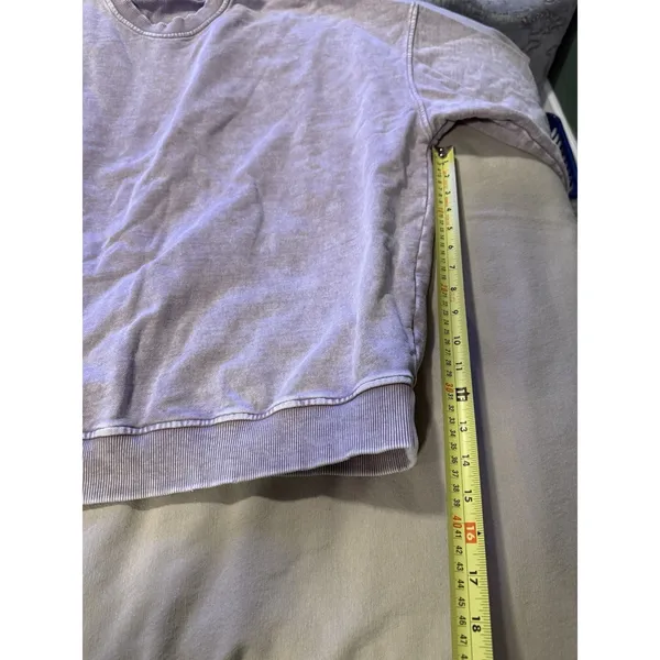 Free People x Falling Forward Washed Purple Slouchy Destroyed Sweatshirt L - Image 6