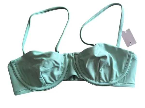 NWT J.Crew Underwire 90’s Green Bathing Suit Top - Image 2