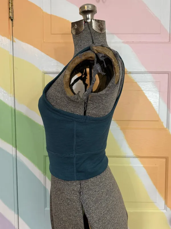 PrAna Becksa Ribbed Sports Bra Tank Teal Sz S 💛🍄 - Image 2