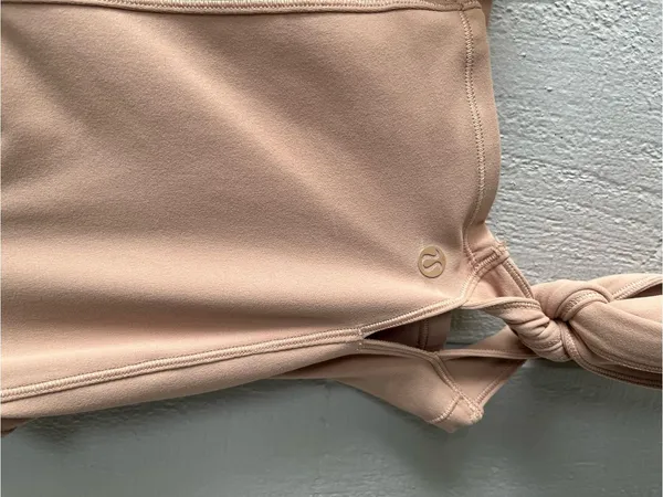 Lululemon Get Centered‎ Crop Tank Tie Waist in Beech Wood Beige Tan Nude Size 8 - Image 7