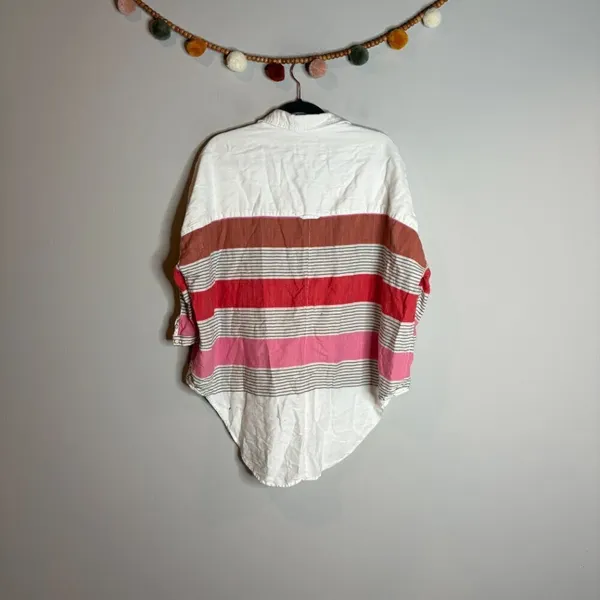 Anthropologie Holding Horses Monroe Striped Button Down Oversized Blouse - Image 6