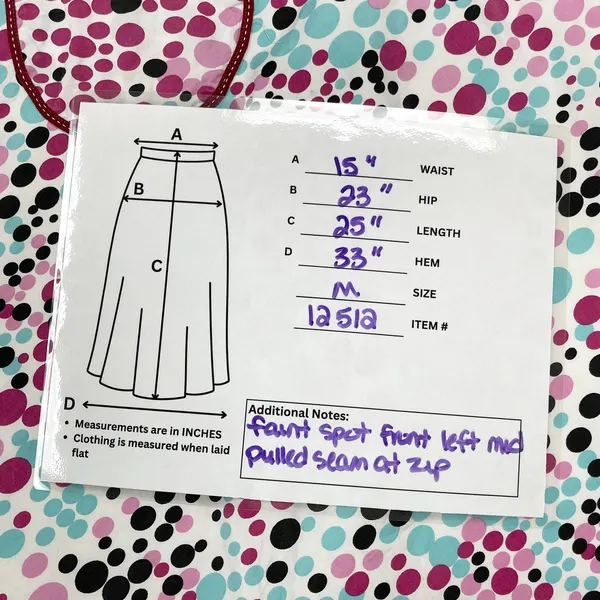 Lapis Womens Polka Dot A Line Skirt Medium USA Made Y2K Retro Festival Fun Artsy - Image 10