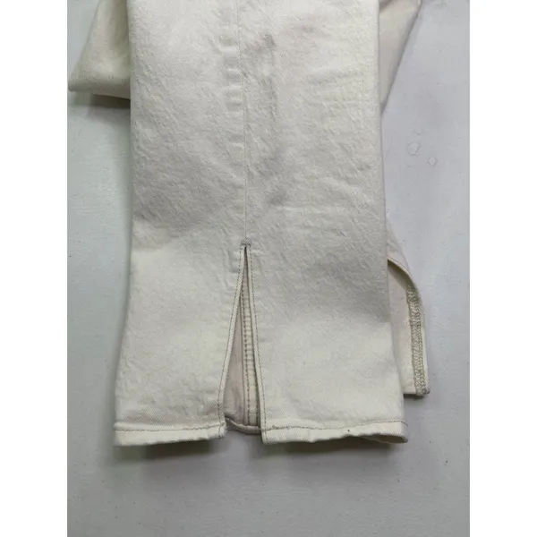 Abercrombie & Fitch 90's Straight Ultra High Rise Off White Jeans in Size 31/12R - Image 8