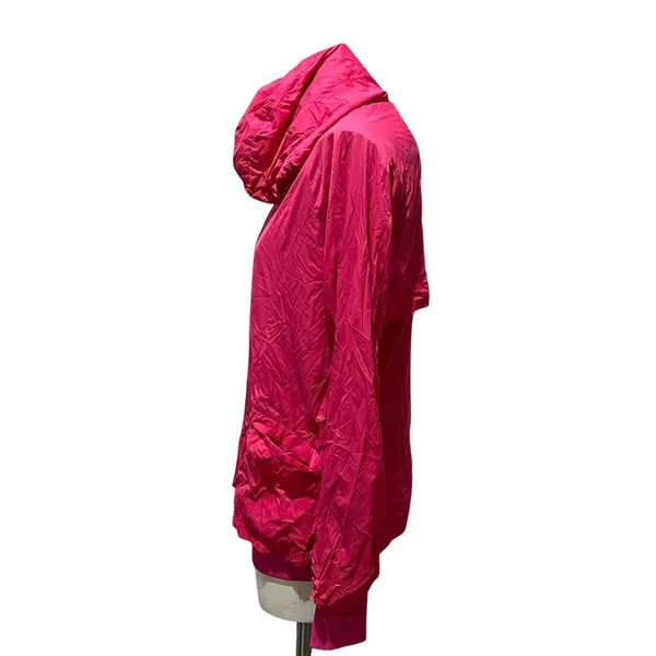 Nike Oakley Windbreaker Jacket Womens L Pink Hooded Full Zip Lightweight - Image 2