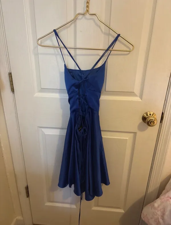 B Darlin royal blue satin homecoming Dress - Image 2