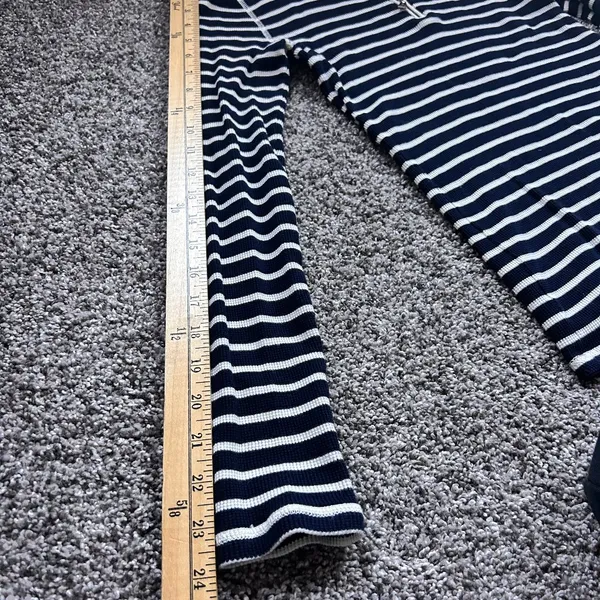Lauren Ralph Lauren Active Navy White Stripe Sweater XS 100% Cotton - Image 4