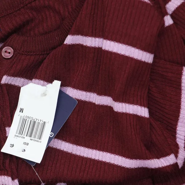 NWT GAP Womens Henley Dorm Long-Sleeve Sleepshirt G1086XDLMA Red Striped M - Image 4
