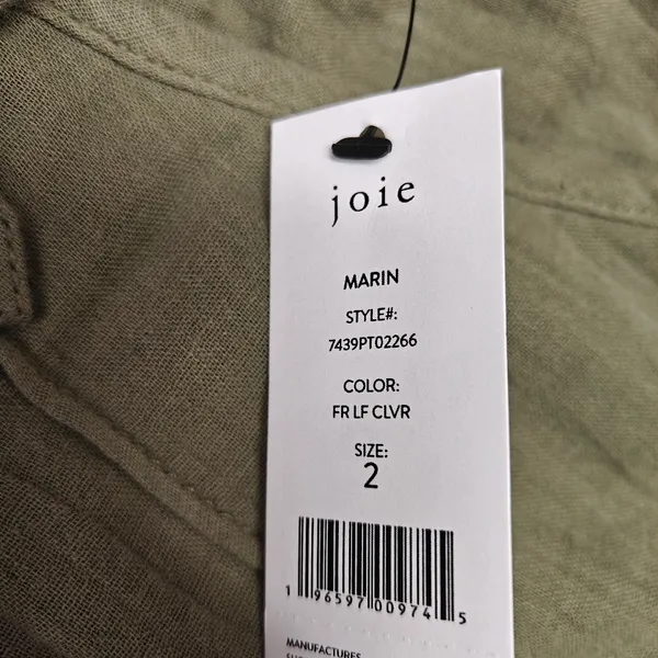 Joie green Marin paperbag waist pants‎ nwt. Size 2. - Image 5