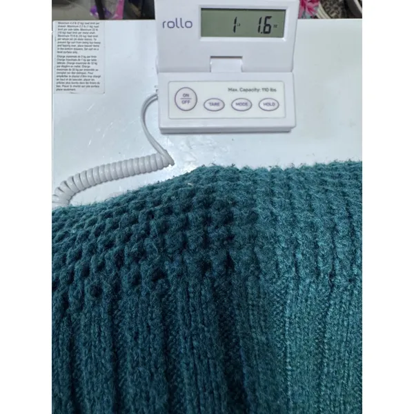 American Eagle Women's L Teal‎ Sweater Waffle Knit Pullover Cozy Relaxed Fit - Image 6