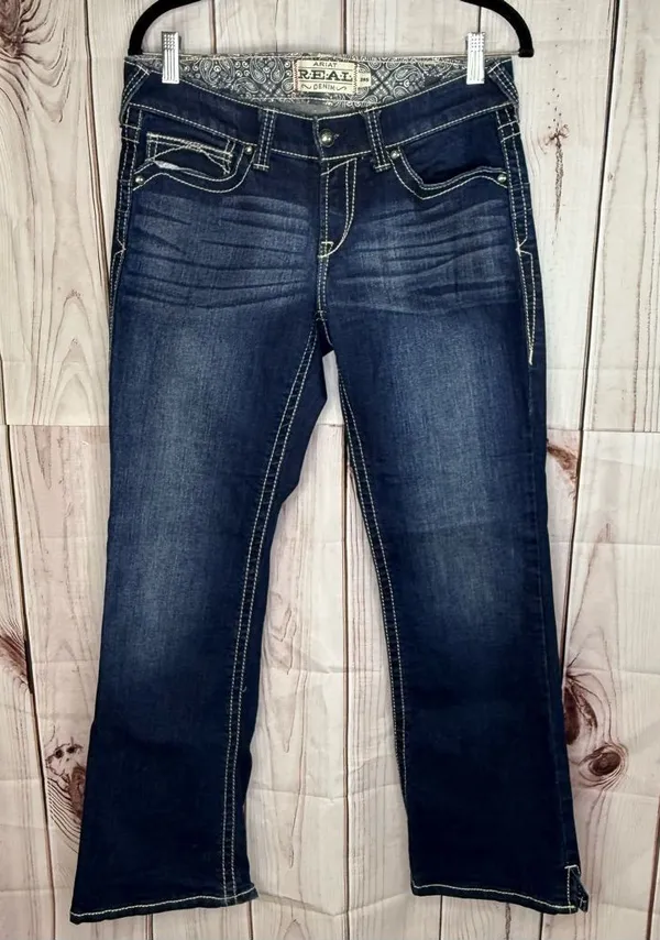 Ariat REAL Spitfire Bootcut Riding Jeans SHORT - Image 2