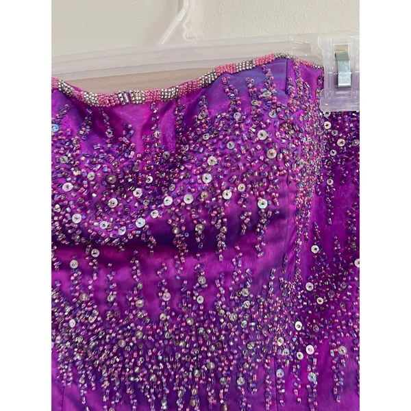Previous Formals Blue‎ Prom Dress A Line Formal Gown Size 4 Princess - Image 6