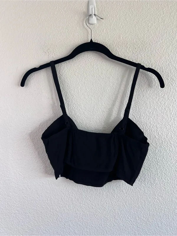 Intimately Free People All Mine Bralette Front Knot Tie Black - Image 4