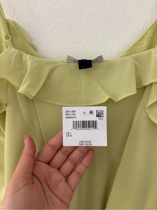 American Eagle maxi dress ruffles in green new nwt - Image 4