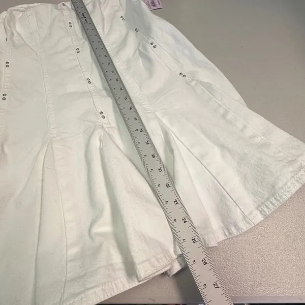 Wild Fable White Studded Strapless Denim Mini Dress Corset Style 25WFDR011 Large - Image 6