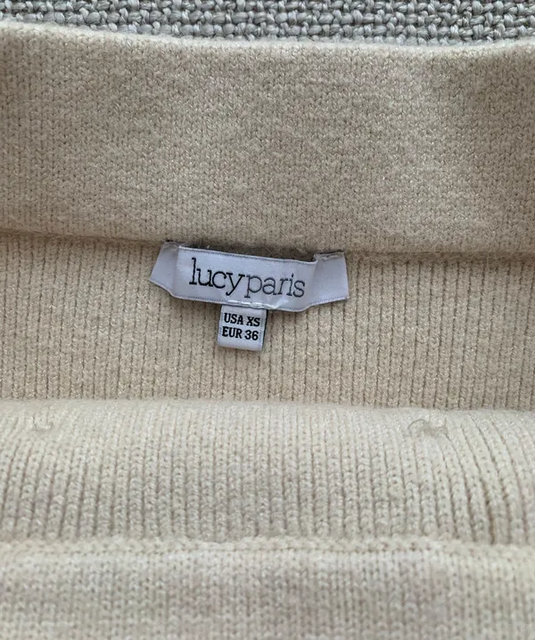 cream knit skirt - Image 2
