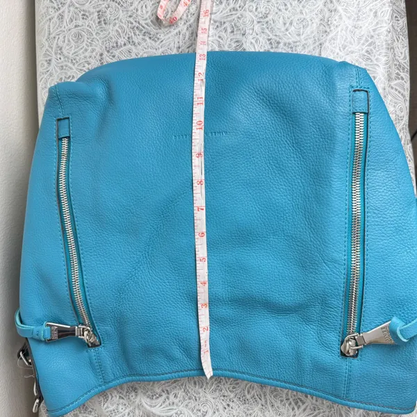 Aimee Kestenberg Auburn Hobo Pebbled Leather Bag Deep Sea Blue Turquoise NWT - Image 13