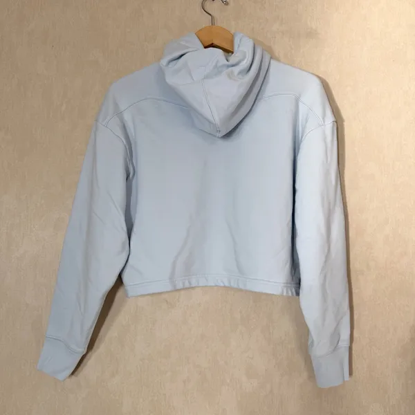 Hoka One One Women’s Pullover Hoodie Sweatshirt Crop Thumbholes in Blue S - Image 4