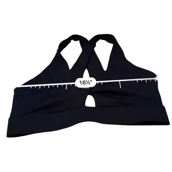 Fabletics Oasis Twist Sports‎ Bra Womens M Black Medium Impact Cross Back - Image 5