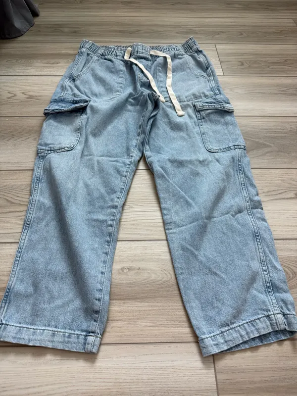 GAP Blue Mid Rise Easy Cargo Jeans - Image 4