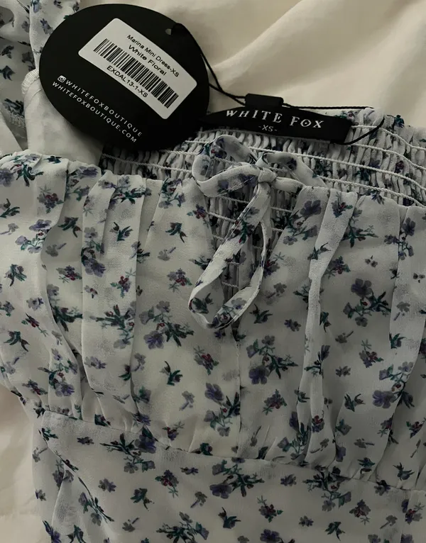 White Fox Boutique White Floral Dress - Image 4