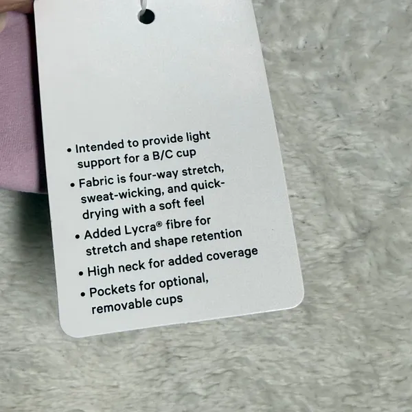 Lululemon Flow Y Wrap-Front High-Neck Bra Pink Peony LW2EH3S PKPI Size 8 NEW - Image 4
