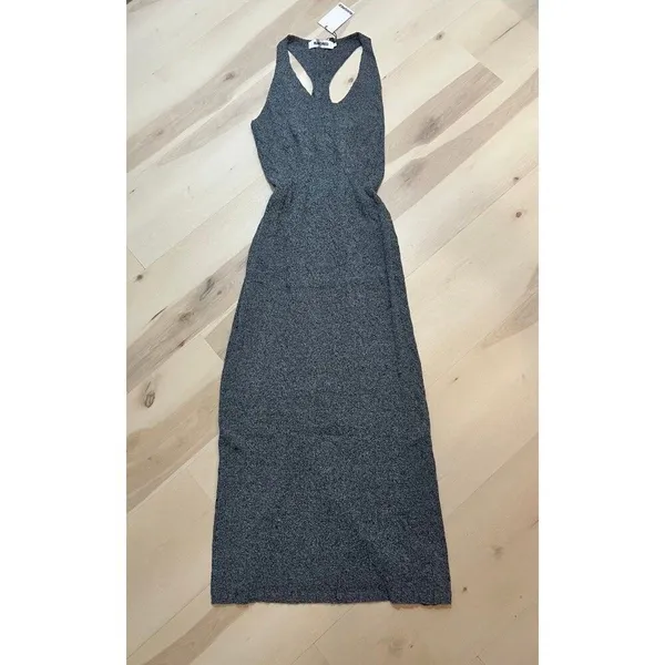 Anthropologie NWT Rumored Women Medium Smoke Heather Lakeville Knit Maxi Dress - Image 3