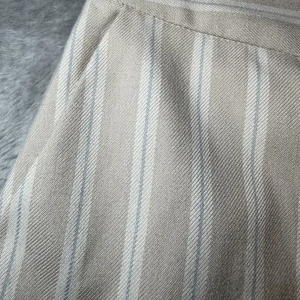 New 7 For All Mankind Womens Size 6 Beige Striped Wide Leg Trouser Pants Work - Image 12