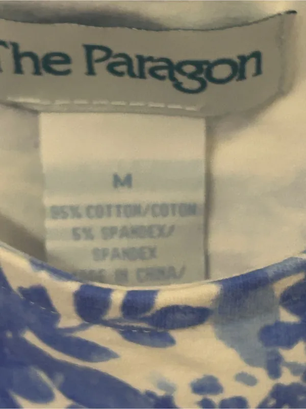 PARAGON White and Blue Floral Sleeveless Midi Dress - Image 4