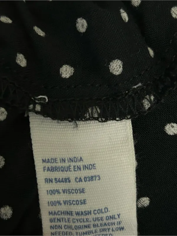 American Eagle Black Polka Dot Button-Front Skirt XS - Image 7