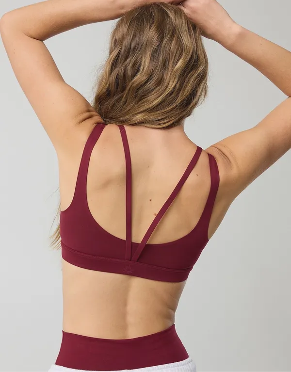 Offline by aerie dark red workout set leggings size S - Image 2