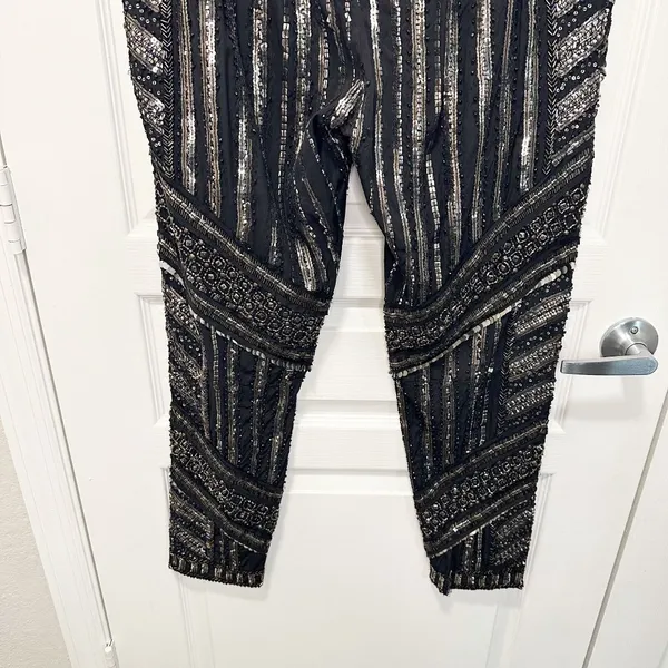 Calypso St. Barth Sequin Embellished Silk Jogger Pants - Image 7