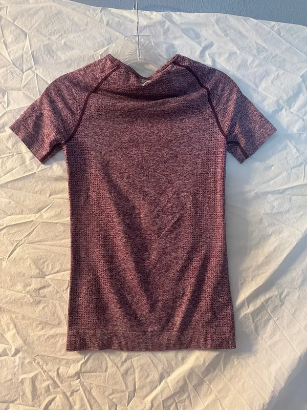Gymshark Womens Short Sleeve Seamless Tee - Maroon Heather - Image 5
