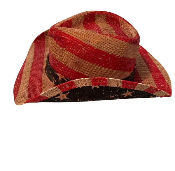Stars n Stripes Cowboy Hat Red - Image 2