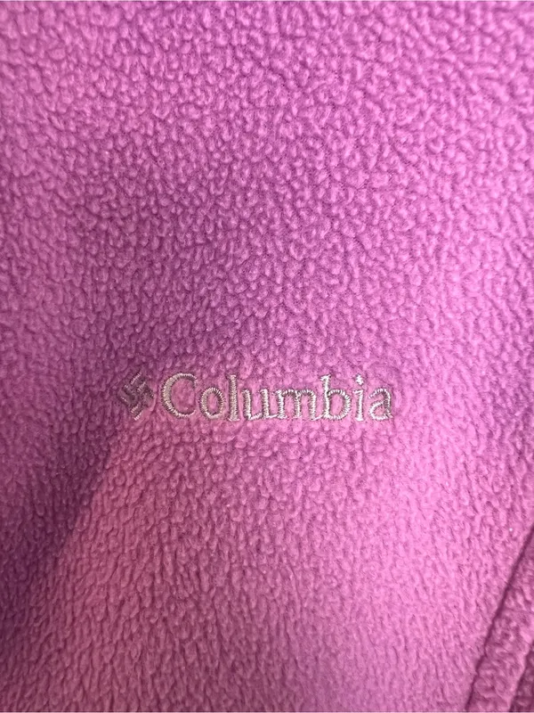 Columbia Jacket Purple Fleece Full Zip Light Weight Coat Size Large - Image 3