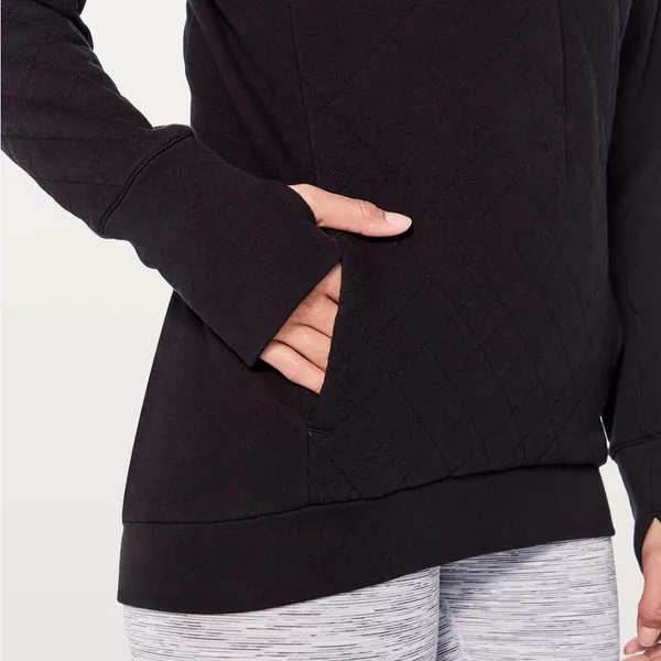 Lululemon Forever Warm Pullover Quilted Black Size 10 - Image 2