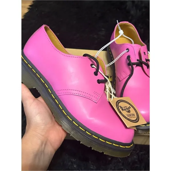 DR MARTENS 1461 pink leather lace up oxfords shoes women’s 7 new - Image 2