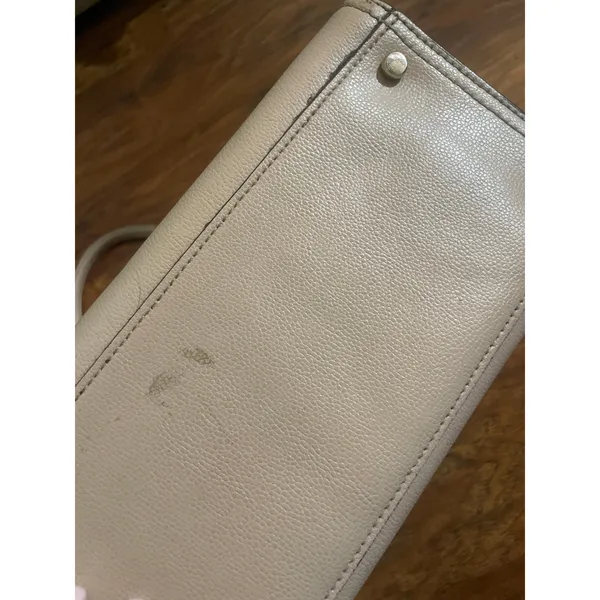 KATE SPADE Patterson Drive Geraldine Bag MINIMALIST Beige Leather Tote Purse - Image 7