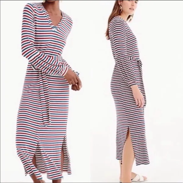 NWT Universal Standard Fir J.Crew Striped Dress Midi Medium - Image 4