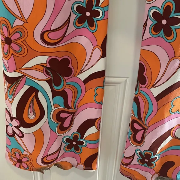 FINAL MARKDOWN Garage Pink Brown Retro Look slacks Large - Image 9