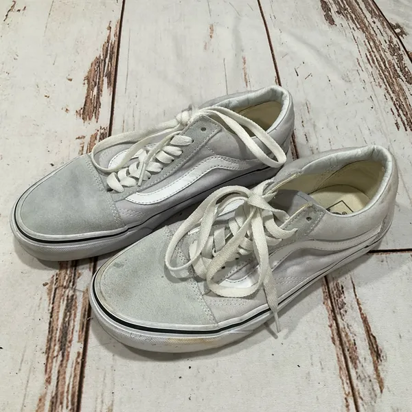 Vans Suede‎ And Canvas Light Grey And White Skate Shoes - Image 7