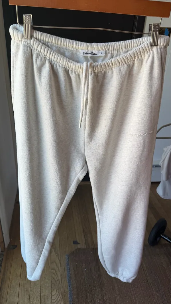 Sisters and Sisters Series Cuffed Sweatpants in Dough Grey Marl - Image 5