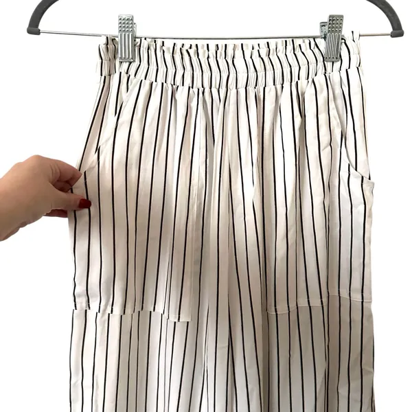 LUSANA Clara Striped Wide Leg Pant NWT Small‎ - Image 4