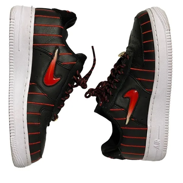 Nike Air Force 1 Jewel QS Chicago All-Star Pinstripes Black Red - Image 3