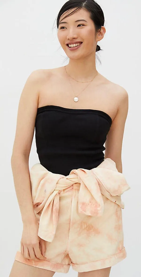 Anthropologie NWT $38 Black Classic Pullover Strapless Cotton Tube Top XL - Image 3