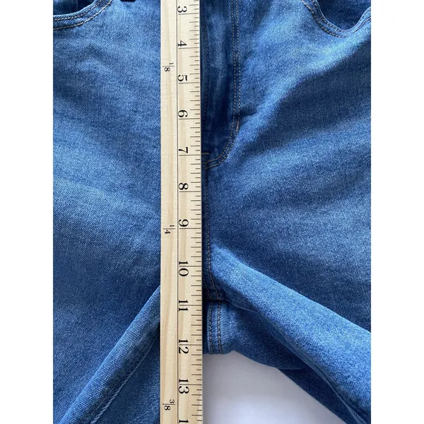 American Eagle Blue Ripped Mom Distressed Jeans Denim Stretchy Sz 6 - Image 8