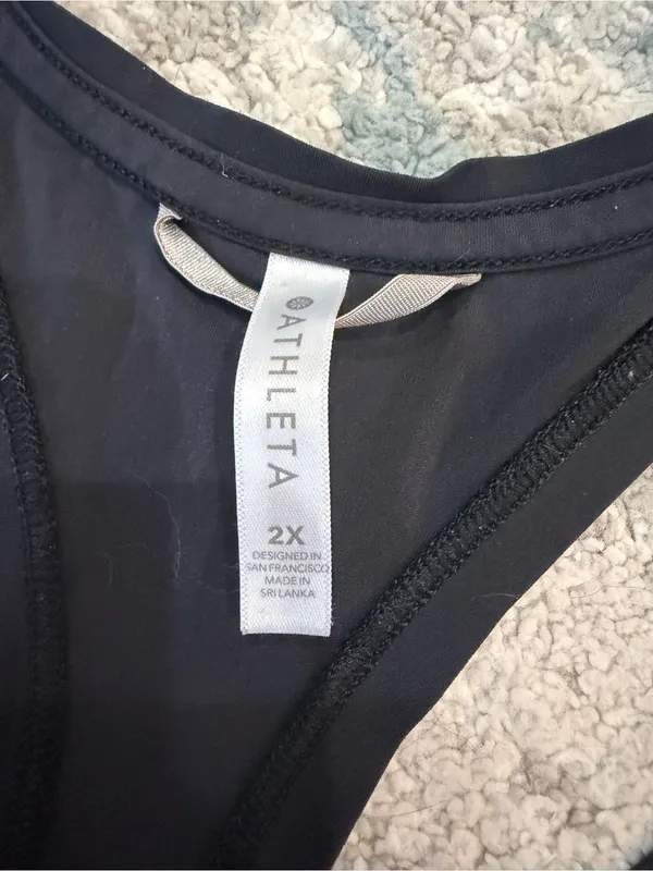 Athleta 2X Black Lightweight Racerback Tank Top Athletic Activewear - Image 4