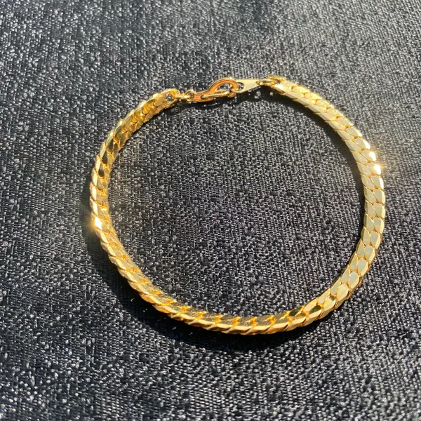 ⚜️ VTG Vintage 1990s NWOT Johnathan Paul 7” Gold Plated Franco Chain Bracelet ⚜️ - Image 5