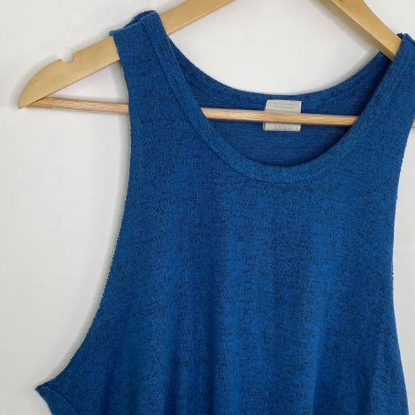 Free People‎ We The Free Blue Cut Off Tank Top Womens XS Marled Summer Basic - Image 4