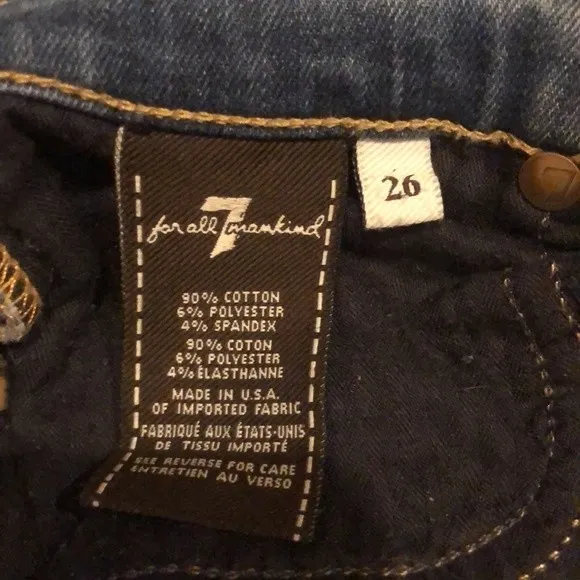7 for all mankind The Skinny Jeans Sz 26 - Image 10
